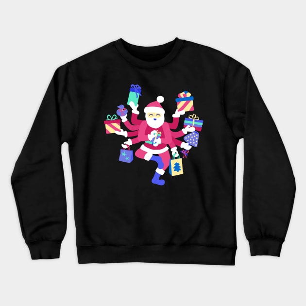 Dancing Pastel Shiva Claus Crewneck Sweatshirt by XOOXOO